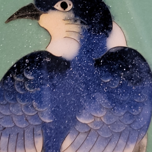 Japanese Cloisonne Enamel Vase Floral Bird Motif late 19th/Early 20th Century - Picture 2 of 16